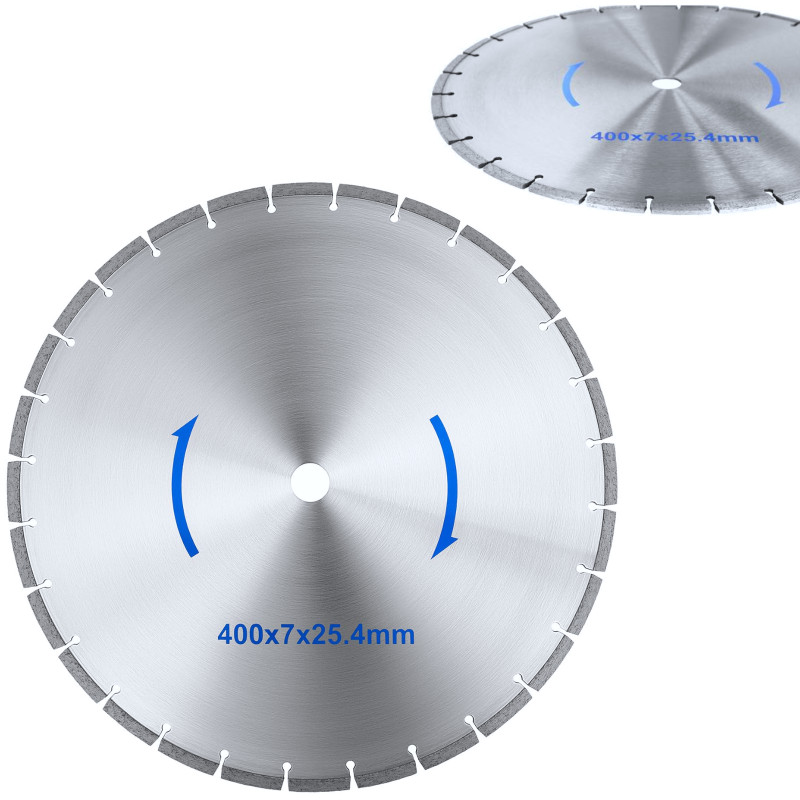 Akmens pjovimo diskinis pjūklas su deimantiniu pjūklu Dia. 400/25,4 mm