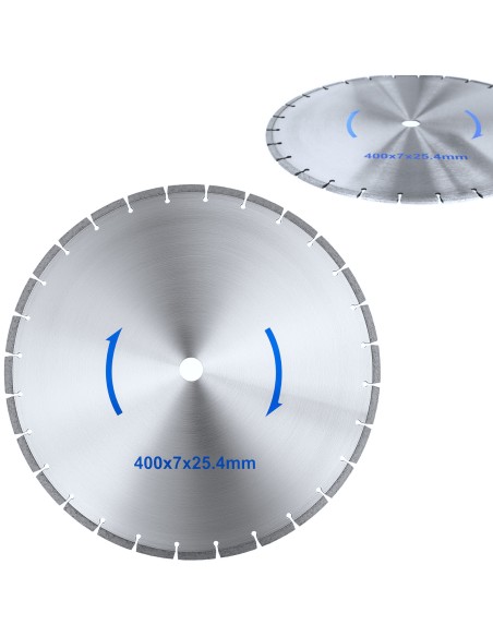 Akmens pjovimo diskinis pjūklas su deimantiniu pjūklu Dia. 400/25,4 mm Akmens pjovimo diskinis pjūklas su deimantiniu pjūklu Dia. 400/25,4 mm