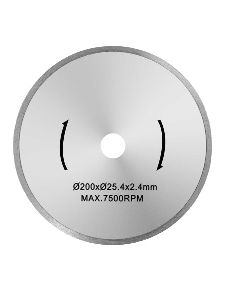 Diskinio pjūklo diskas plytelių pjovimui su deimantiniu peiliuku Dia. 200/25,4 mm Diskinio pjūklo diskas plytelių pjovimui su deimantiniu peiliuku Dia. 200/25,4 mm