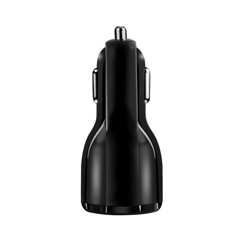 2xUSB automobilinis pakrovejas juodas