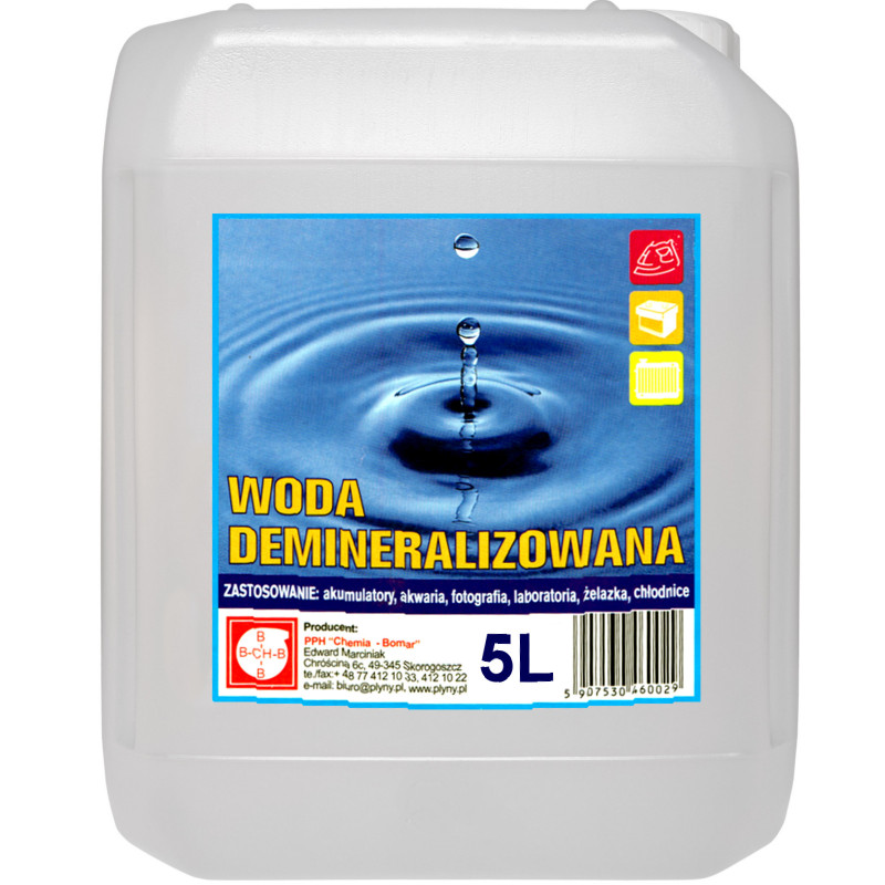 Demineralizuotas distiliuotas vanduo 5L