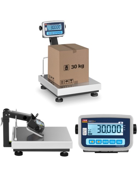 Legalizuotos sandėlio platforminės svarstyklės BEKO+ TEM RS232 30kg / 10g Legalizuotos sandėlio platforminės svarstyklės BEKO+ TEM RS232 30kg / 10g