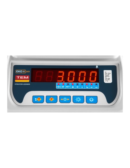 Komercinės svarstyklės su legalizavimu BEKO+ TEM RS232 3kg / 1g Komercinės svarstyklės su legalizavimu BEKO+ TEM RS232 3kg / 1g