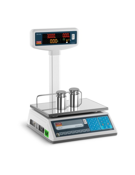 Įteisintos kainos parduotuvės svarstyklės EGE-LED TEM RS232 3kg / 1g Įteisintos kainos parduotuvės svarstyklės EGE-LED TEM RS232 3kg / 1g