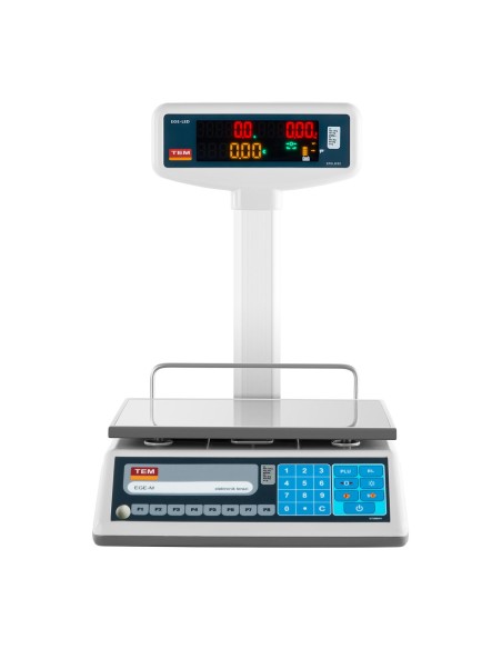 Įteisintos kainos parduotuvės svarstyklės EGE-LED TEM RS232 3kg / 1g Įteisintos kainos parduotuvės svarstyklės EGE-LED TEM RS232 3kg / 1g