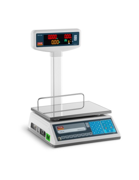 Legalizuotos kainos parduotuvės svarstyklės EGE-LED TEM RS232 30kg / 10g
