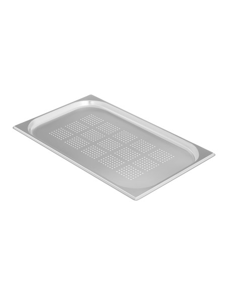 Perforuotas plieninis gastronominis konteineris GN1/1 gylis 20 mm