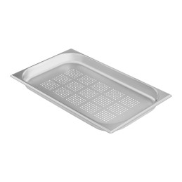Perforuotas plieninis gastronominis konteineris GN1/1 gylis 40 mm
