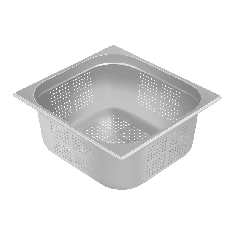 Perforuotas nerūdijančio plieno gastronominis indas GN2/3 150 mm