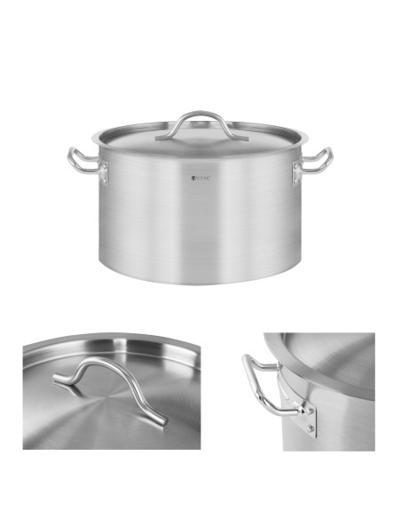 Maitinimo puodas su dangčiu, nerūdijančio plieno, indukcinei viryklei 14 l