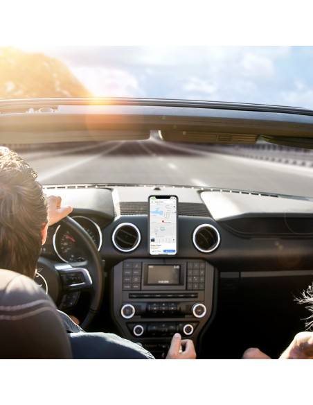 Juodas magnetinis automobilinio telefono laikiklis prietaisų skydeliui Juodas magnetinis automobilinio telefono laikiklis prietaisų skydeliui