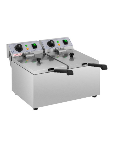 Elektrinė dviguba gruzdintuvė 230 V 2 x 3200 W 2 x 8 L Elektrinė dviguba gruzdintuvė 230 V 2 x 3200 W 2 x 8 L