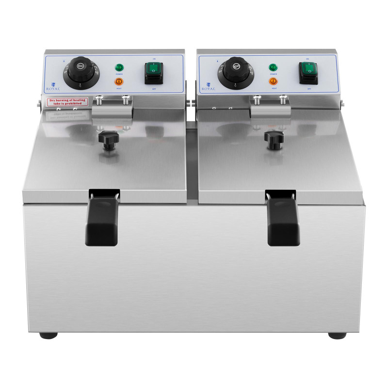 Elektrinė dviguba gruzdintuvė 230 V 2 x 3200 W 2 x 8 L