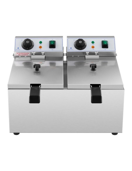 Elektrinė dviguba gruzdintuvė 230 V 2 x 3200 W 2 x 8 L Elektrinė dviguba gruzdintuvė 230 V 2 x 3200 W 2 x 8 L