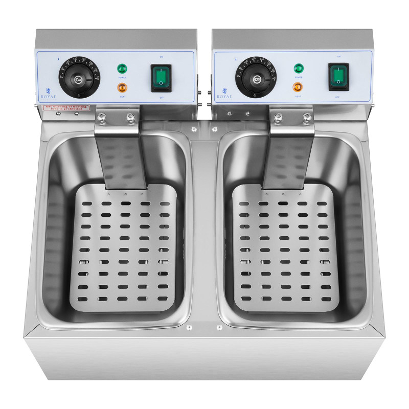 Elektrinė dviguba gruzdintuvė 230 V 2 x 3200 W 2 x 8 L