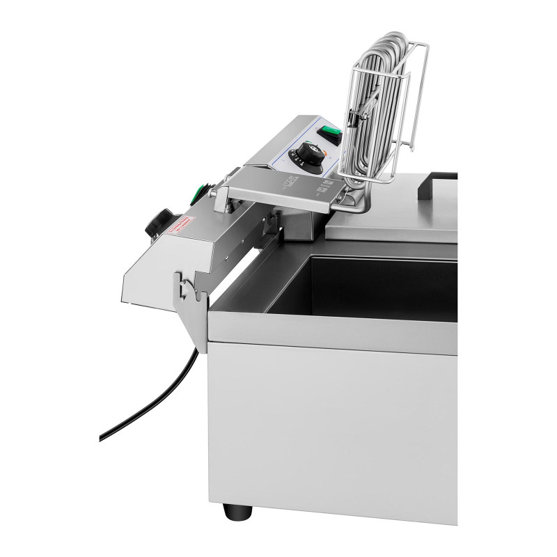 Elektrinė dviguba gruzdintuvė su čiaupu 230 V 2 x 3000W 2 x 10 L
