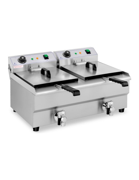 Elektrinė dviguba gruzdintuvė su čiaupu 230 V 2 x 3200 W 2 x 13 L Elektrinė dviguba gruzdintuvė su čiaupu 230 V 2 x 3200 W 2 x 13 L