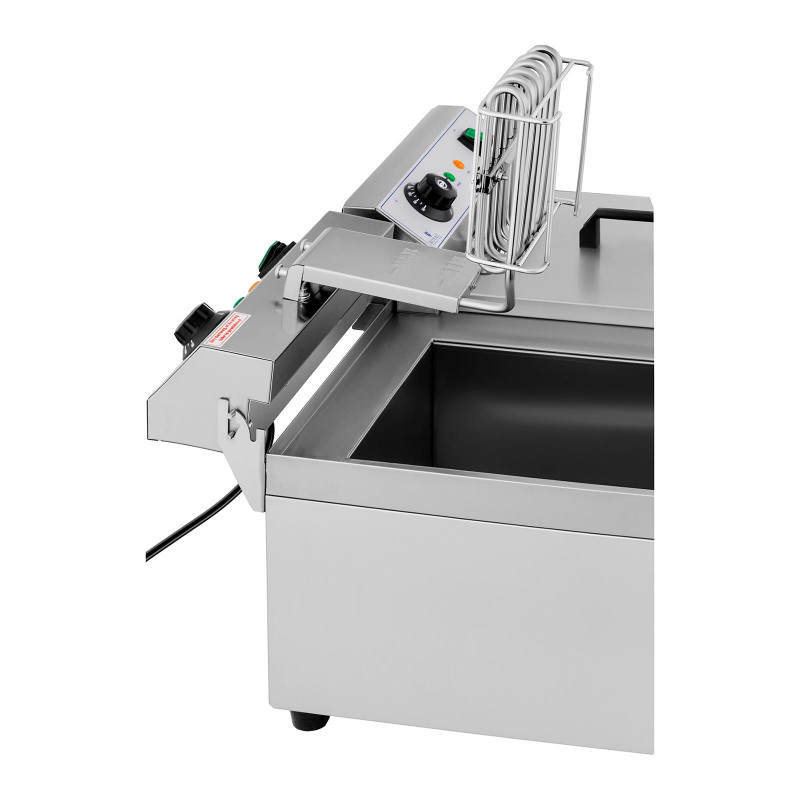 Elektrinė dviguba gruzdintuvė su čiaupu 230 V 2 x 3200 W 2 x 13 L