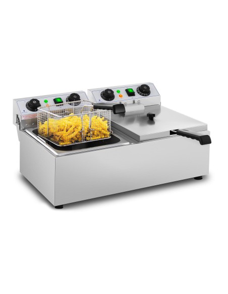 2 x 3200 W LAIKMATIS 230 V 2 x 10 L gastronominė elektrinė gruzdintuvė 2 x 3200 W LAIKMATIS 230 V 2 x 10 L gastronominė elektrinė gruzdintuvė