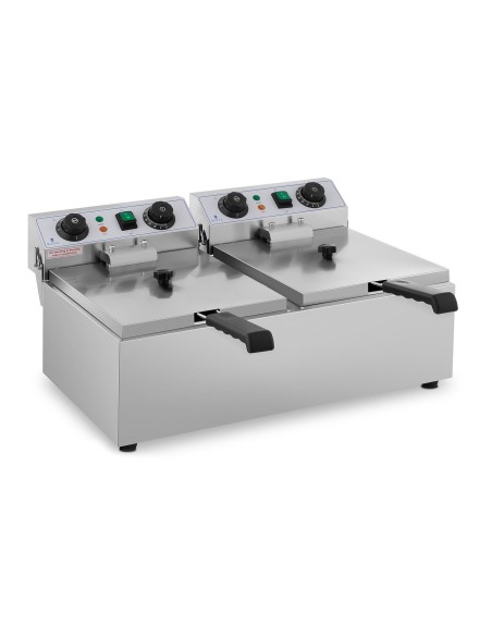 2 x 3200 W LAIKMATIS 230 V 2 x 10 L gastronominė elektrinė gruzdintuvė 2 x 3200 W LAIKMATIS 230 V 2 x 10 L gastronominė elektrinė gruzdintuvė