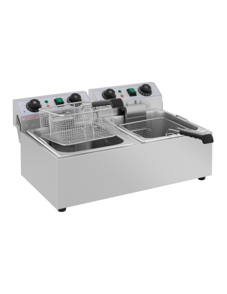 2 x 3200 W LAIKMATIS 230 V 2 x 10 L gastronominė elektrinė gruzdintuvė 2 x 3200 W LAIKMATIS 230 V 2 x 10 L gastronominė elektrinė gruzdintuvė