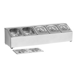 Stovas maitinimo konteineriams 5 x GN1/6 + 5 x konteineriai