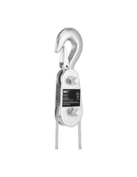 Virvės blokas gervei su karabininiu kabliu, keliamoji galia 2 t