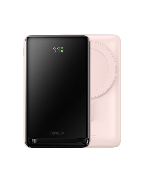 Maitinimo bankas su belaidžiu įkrovimu MagSafe 10000mAh 20W rožinė + USB-C laidas 0,5m Maitinimo bankas su belaidžiu įkrovimu MagSafe 10000mAh 20W rožinė + USB-C laidas 0,5m