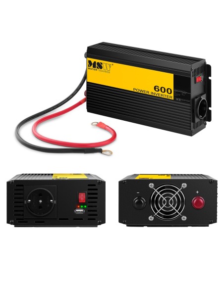 Automobilio įtampos keitiklis 600/1200W akumuliatoriui