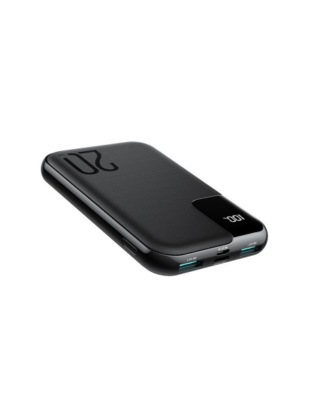 Powerbank 10000mAh 20W greitas įkrovimas 2xUSB 1xUSB-C juodas