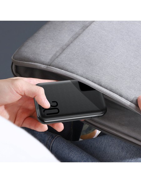 Powerbank 10000mAh 20W greitas įkrovimas 2xUSB 1xUSB-C juodas