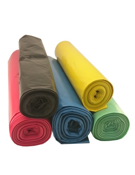 Šiukšlių maišai LDPE 35 mikronai, rulonas 25vnt. - mėlyna 110L