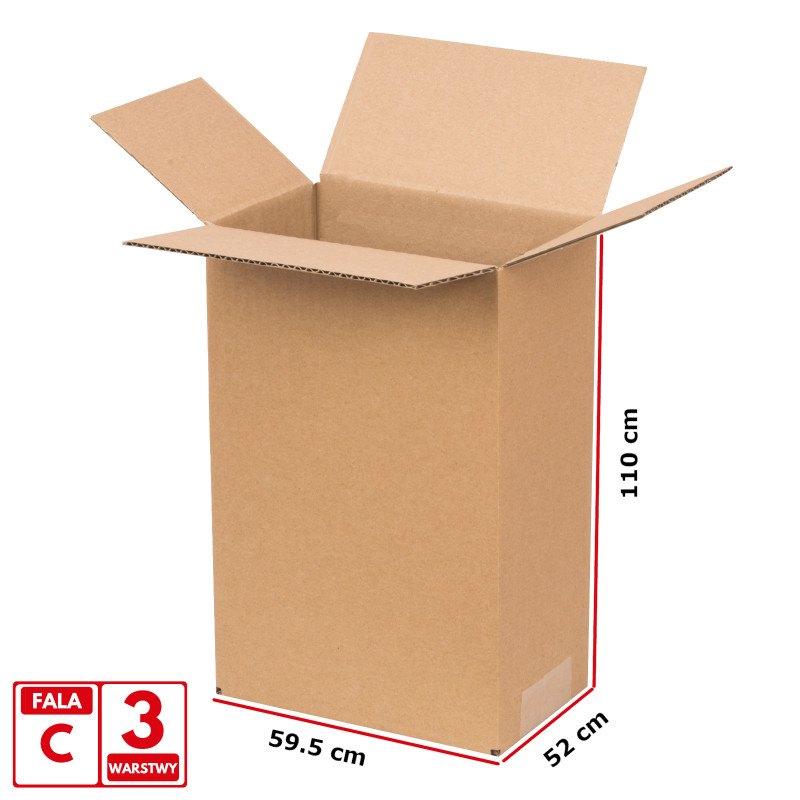 Dėžutė šiukšlių dėžei 120L FEFCO 201 3 sluoksnių 595x520x1110mm 1vnt