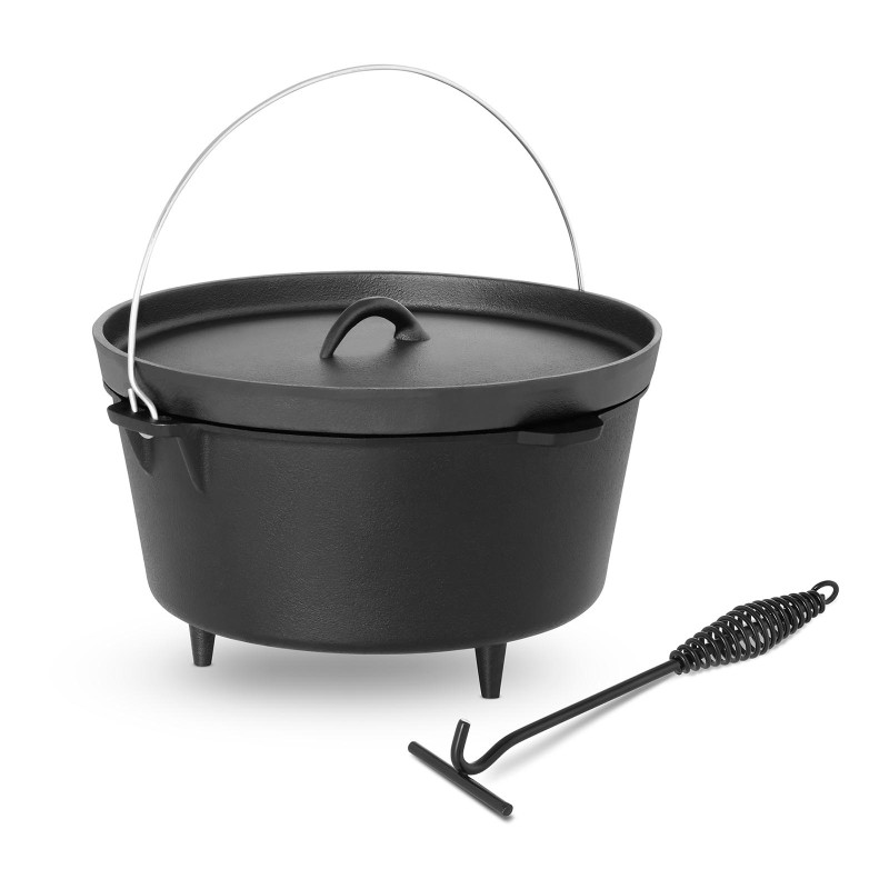 Katilinis ketaus medžioklės puodas laužo griliui sk. 31,5cm 7,2L + PĖDOS Katilinis ketaus medžioklės puodas laužo griliui sk. 31,5cm 7,2L + PĖDOS