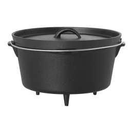 Katilinis ketaus medžioklės puodas laužo griliui sk. 31,5cm 7,2L + PĖDOS