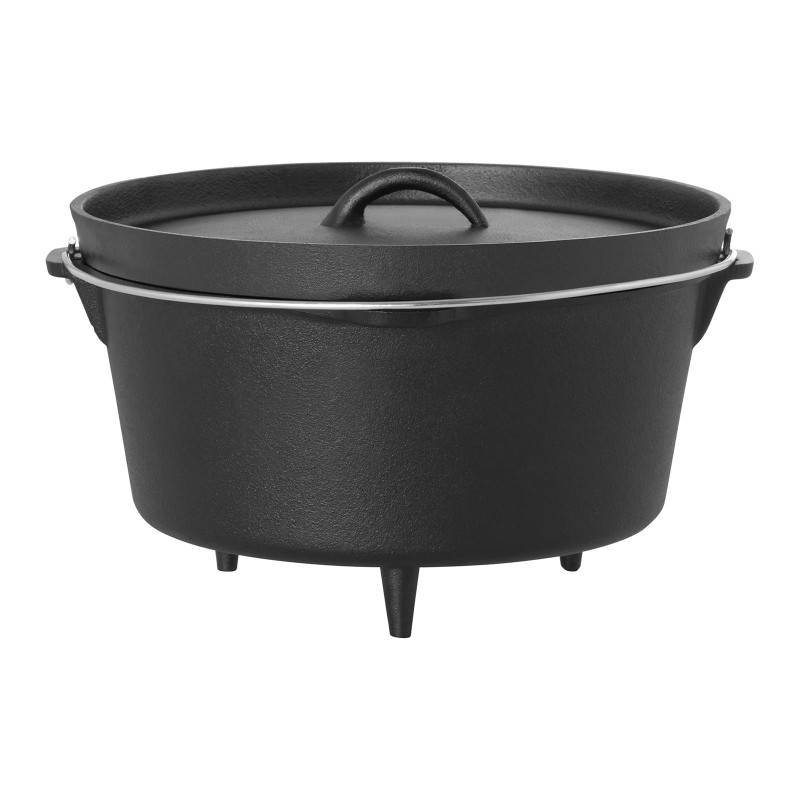 Katilinis ketaus medžioklės puodas laužo griliui sk. 31,5cm 7,2L + PĖDOS