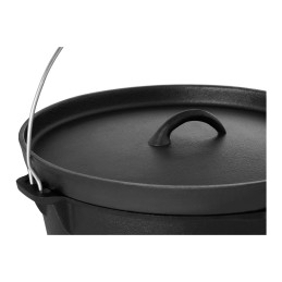 Katilinis ketaus medžioklės puodas laužo griliui sk. 31,5cm 7,2L + PĖDOS