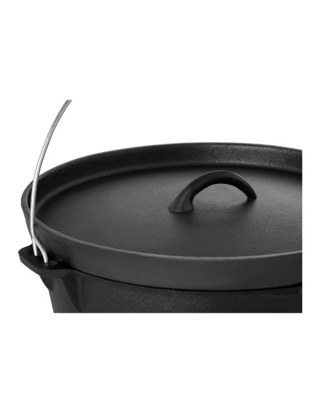 Katilinis ketaus medžioklės puodas laužo griliui sk. 31,5cm 7,2L + PĖDOS Katilinis ketaus medžioklės puodas laužo griliui sk. 31,5cm 7,2L + PĖDOS