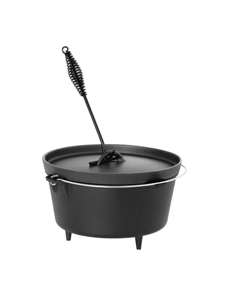Katilinis ketaus medžioklės puodas laužo griliui sk. 31,5cm 7,2L + PĖDOS Katilinis ketaus medžioklės puodas laužo griliui sk. 31,5cm 7,2L + PĖDOS