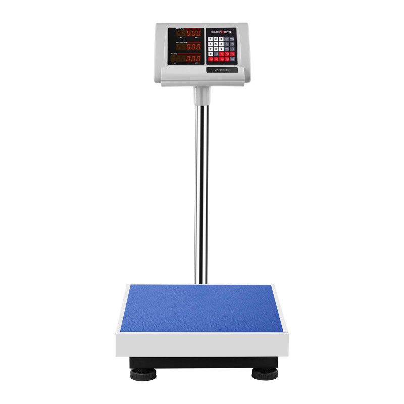 Sandėliavimo platforminės svarstyklės su 40x50cm maitinimo šaltiniu + baterija 150kg / 10g