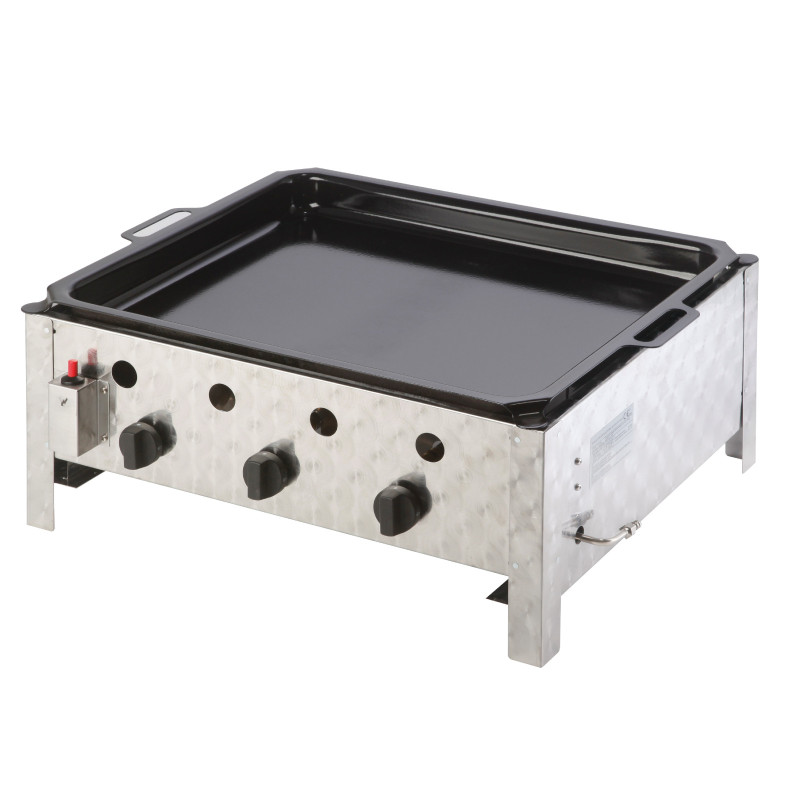 Dujinė keptuvė dujinė grilis su keptuve 3 - degiklis PELVIS 10 kW