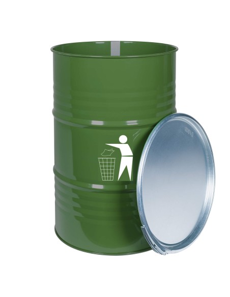 Lauko šiukšliadėžė, patvari plieninė šiukšliadėžė, 200L BARREL Lauko šiukšliadėžė, patvari plieninė šiukšliadėžė, 200L BARREL