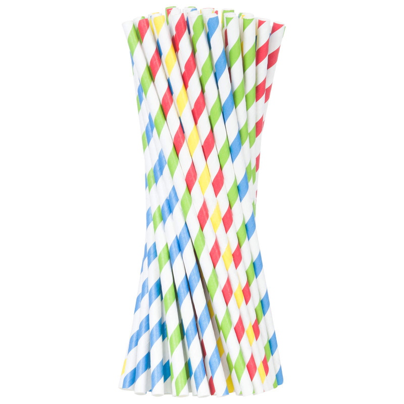 BIO ekologiški popieriniai šiaudeliai PAPER STRAWS 6/205mm - mišinys iš 24 vnt. BIO ekologiški popieriniai šiaudeliai PAPER STRAWS 6/205mm - mišinys iš 24 vnt.
