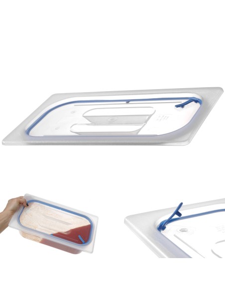 Dangtis su silikonine tarpine GN 1/1 konteineriams - HENDI 881804