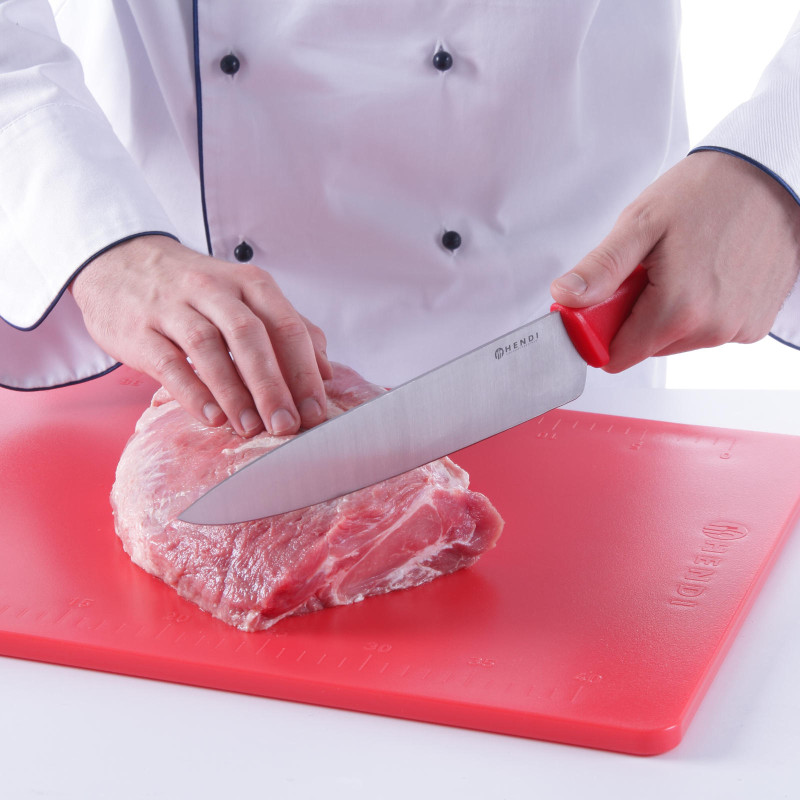 HACCP šefo peilis žaliai mėsai 320mm - raudonas - HENDI 842621