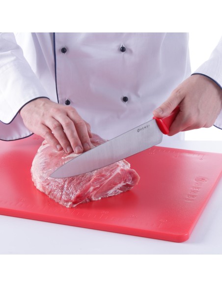 HACCP šefo peilis žaliai mėsai 320mm - raudonas - HENDI 842621