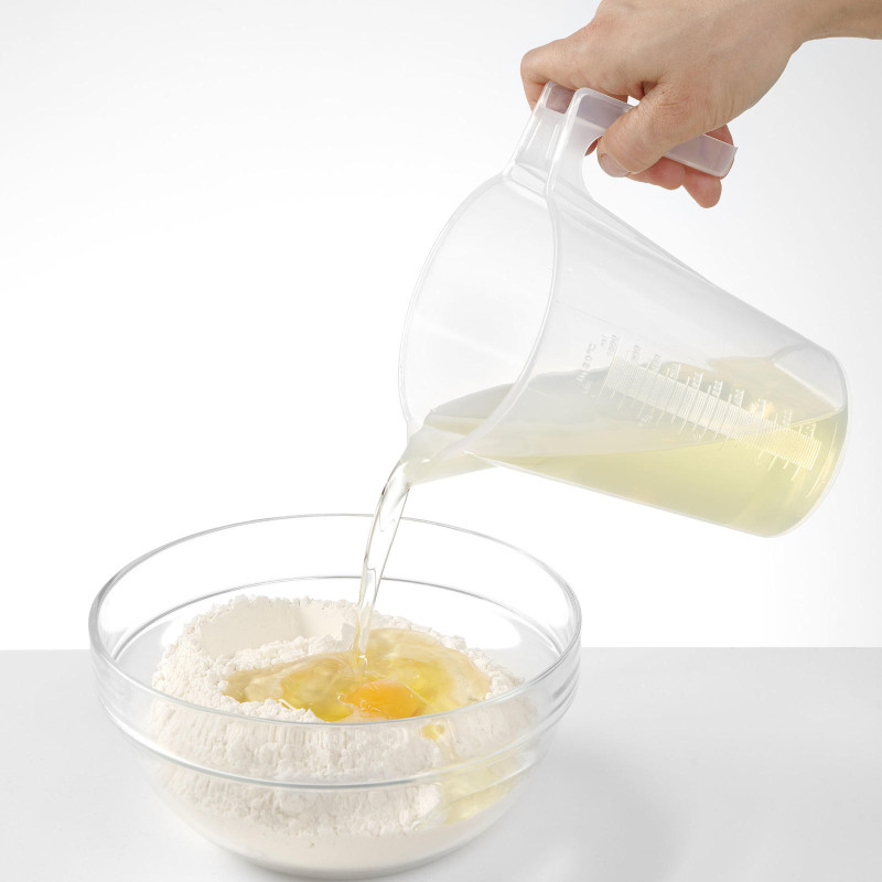 Virtuvinis matavimo ąsotis su matavimo puodeliu iš polipropileno, sukraunamas 1L - HENDI 567821