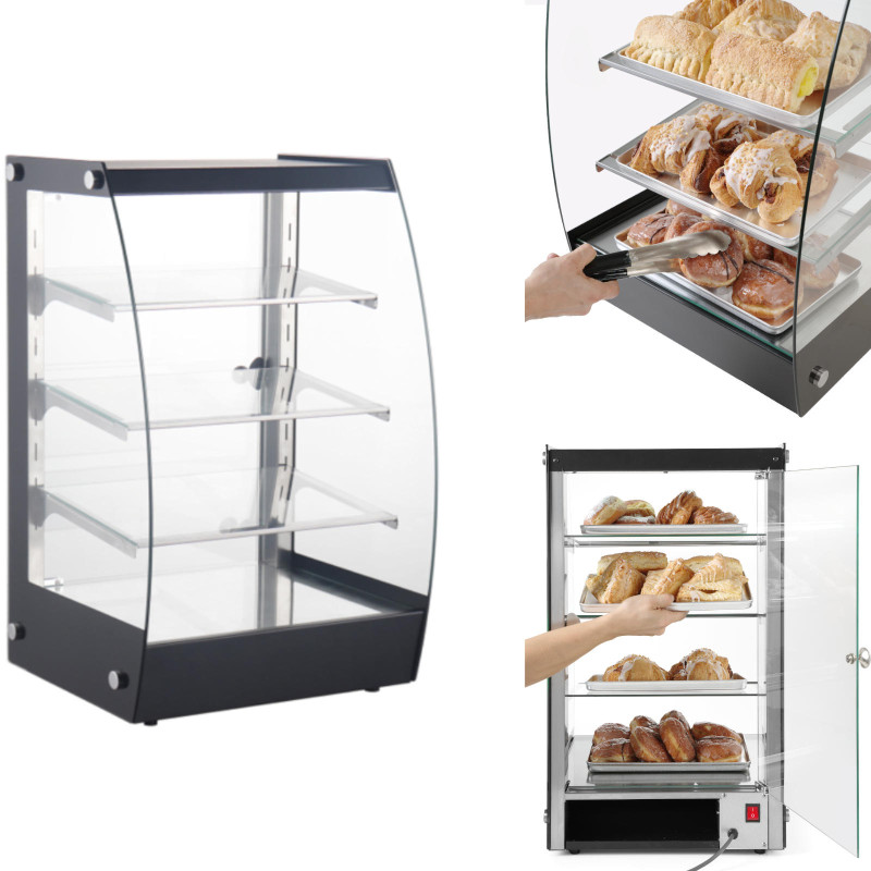 Neutrali savitarnos vitrina indų pateikimui ir patiekimui LED plotis 415mm