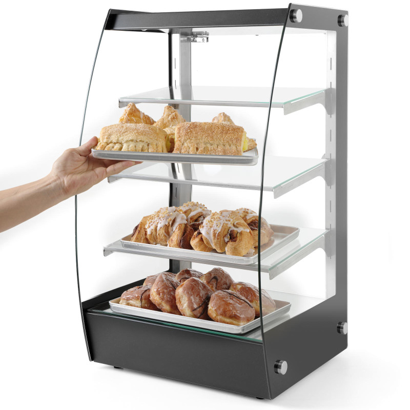 Neutrali savitarnos vitrina indų pateikimui ir patiekimui LED plotis 415mm