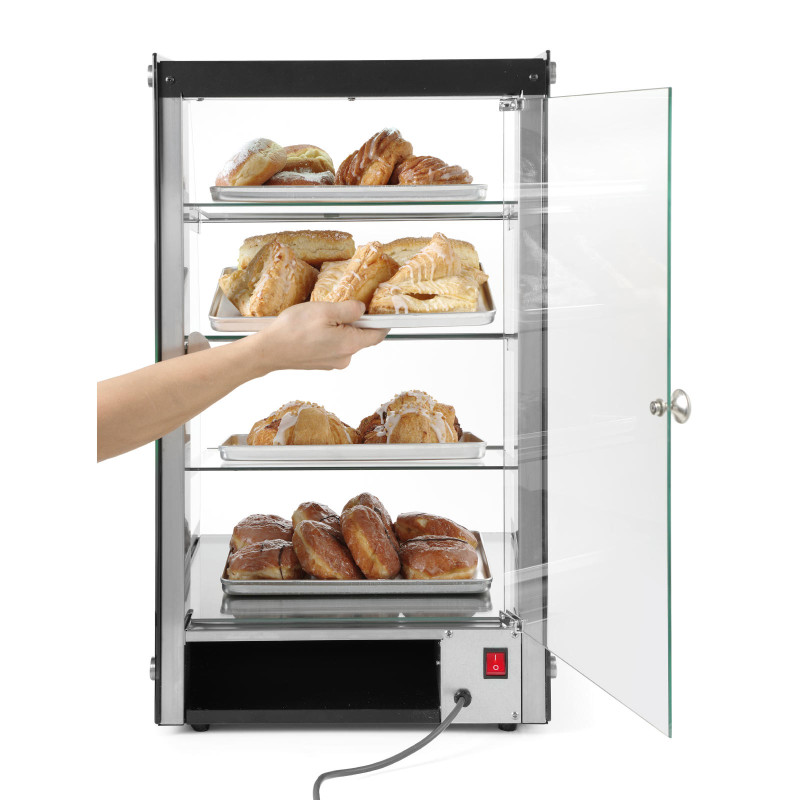 Neutrali savitarnos vitrina indų pateikimui ir patiekimui LED plotis 415mm